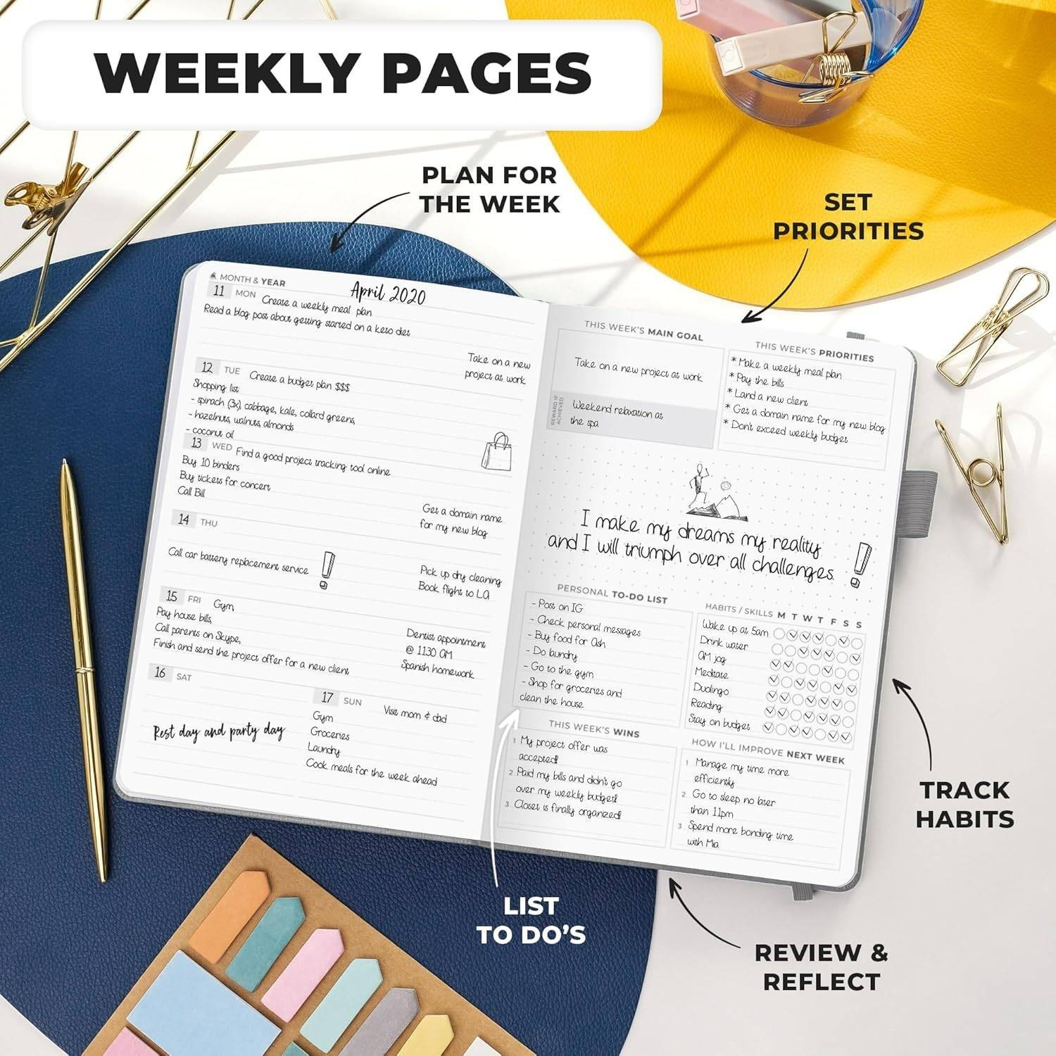 Clever Fox Planner Premium Edition Weekly Planner A5