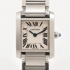 Cartier Tank Francaise W51008Q3 SS SS QZ Ivory-Face Pillow sticking