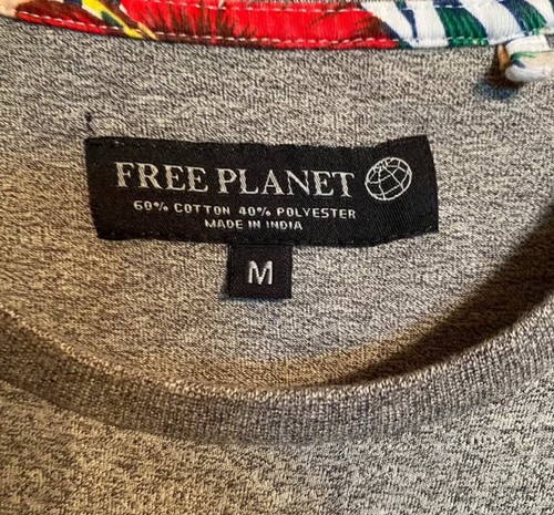 Free Planet T-Shirt mit Blumentasche Herren Größe M - Bild 4 von 6