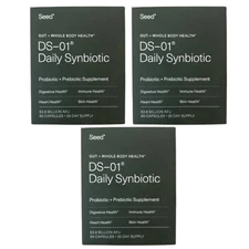 SEED PROBIOTIC DS-01 Daily Synbiotic + PREBIOTIC LOT OF 3 60 Caps NEW EXP 05/27
