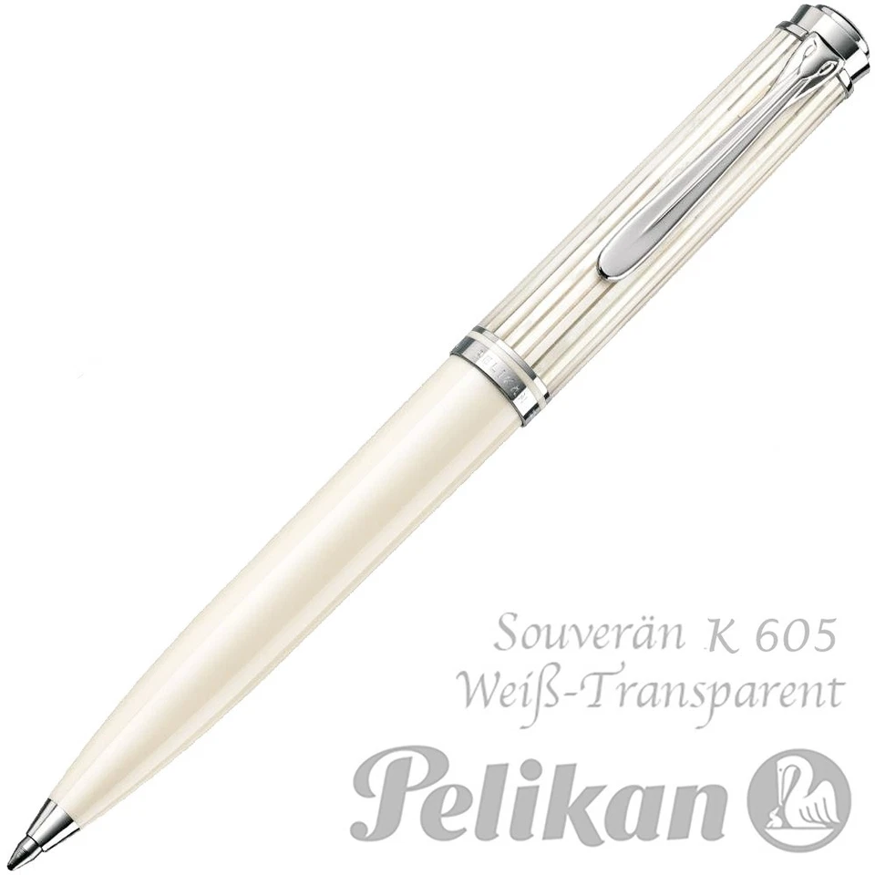 Pelikan K605 Souverän Kugelschreiber weiß transparent Pelikan Special Edition - Bild 2 von 4