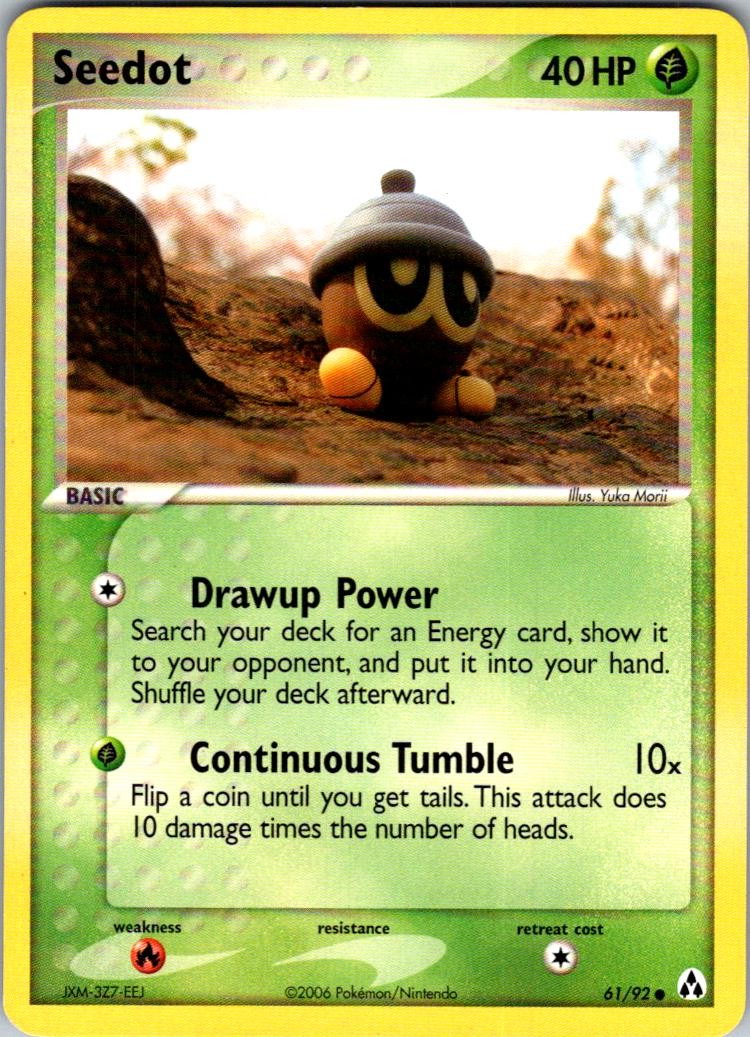 Seedot 61/92 Common Legend Maker Pokemon Lightly Played