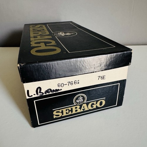 Mocasines vintage de cuero Sebago talla 7,5 marrón con caja - Imagen 6 de 23