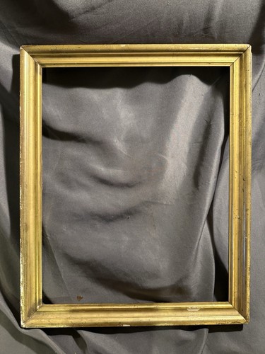 Antique Original Lemon Gold Gilt Painted Wooden Frame A - Picture 1 of 17