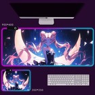 Colorful RGB illuminated mousepad, Hinata-themed, extra-large male e-sports