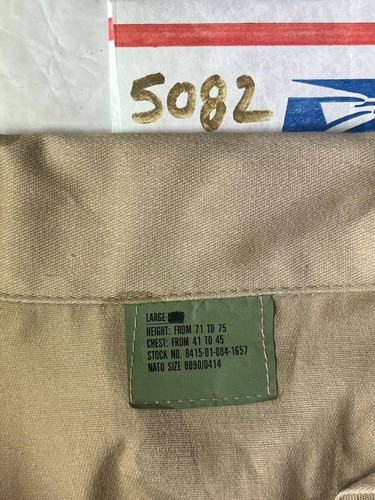 Original US Army Nato Modified DCU Jacket Desert Camouflage Men's Size Large - Picture 10 of 10