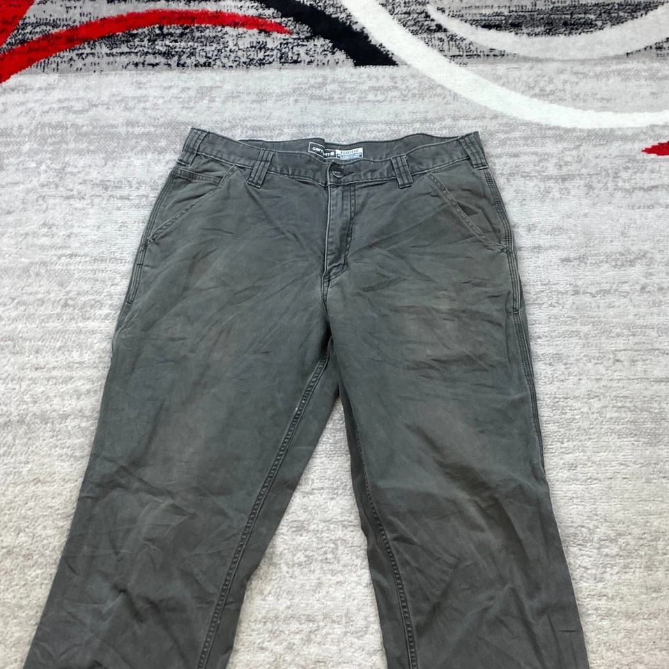 Calça chino Carhartt 102291 lona 34 marrom Y2K robusta flexível balanço 34x34 preparação masculina - Imagem 3 de 4