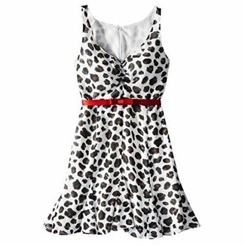 Abendmode Tee Kleid Leopard Animal Print Chiffon Kleid mit Gürtel - AUSVERKAUF - Bild 2 von 5