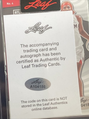 Rhyne Howard auto 2022 Revolution WNBA ROOKIE RC autografo Atlanta Dream - Foto 4 di 4