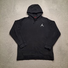Nike Jordan Essentials Fleece Hoodie Mens Large Black Sweatshirt Pullover 940108
