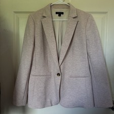 Ann Taylor Loft Pink Modern Structured Blazer Jacket Size 12