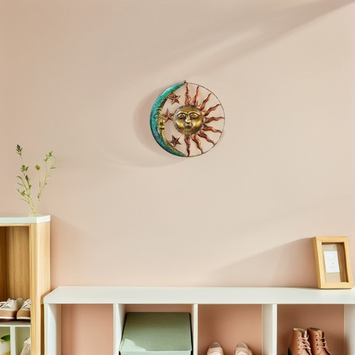2 pcs Sun Moon Pendant Unique Wall Hanging Decoration Creative Wall Decor - Picture 9 of 12