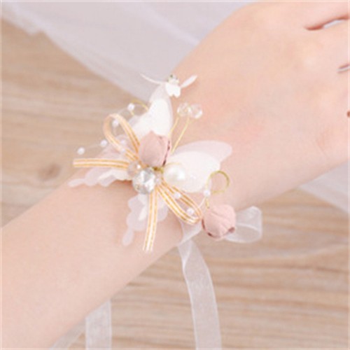 Hand-Made Bracelet Bridesmaid Flower Wedding Ornament Butterfly Sisters - Picture 23 of 24