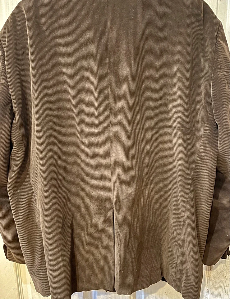 Chaqueta Blazer Abrigo De Colección Adolfo 52R Marrón Chocolate Pana Para Hombre Traje Deportivo Foto 3 de 4