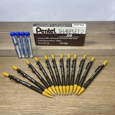 A129E Pentel Sharplet-2 Mechanical Pencil Brown Barrel 0.9mm Box 12 & Eraser (4)