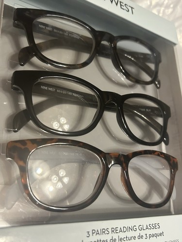 NINE WEST Designer Reading Glasses +2.50 light weight scratch resistant NIB - Picture 2 of 9