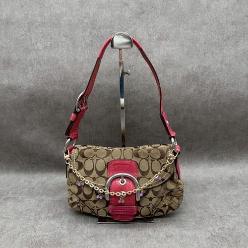 coach signature Flap Soho shoulder bag Beige Red - Picture 13 of 24