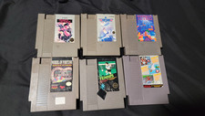 NES Game lot Rush N Attack Tetris Top Gun Mario duck hunt Tennis Wheel of...