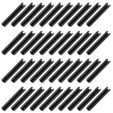 60Pcs Roll Pins 7/50 Inch(3.5mm) Dia. 1 Inch(25mm) Length 65Mn Steel, Black