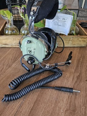 David Clark H10-76 Aviation Headset PN: 12510G-21 Miltary 24 Decibels NOB 
