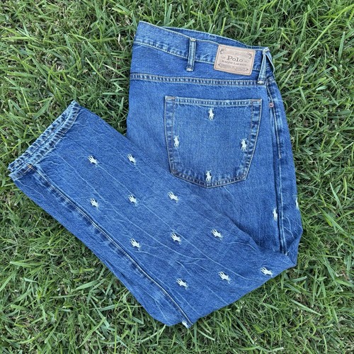 Polo uomo Ralph Lauren Sullivan jeans slim all over pony taglia 42x30 - Foto 3 di 7