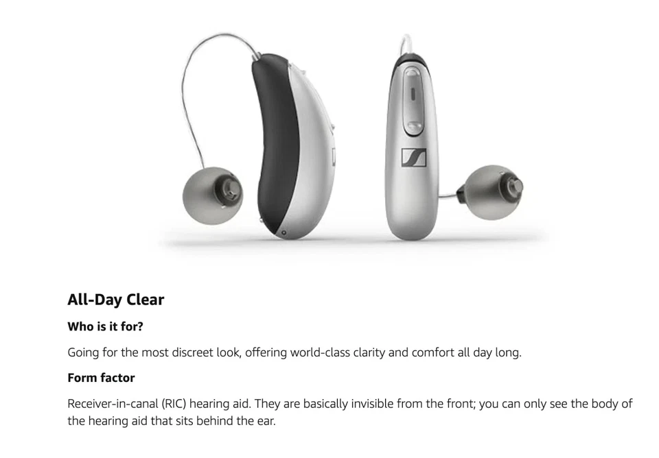 Sennheiser All-Day Clear OTC Programmable PLEASE READ-ONLY LEFT EARPIECE WORKS - Image 2 of 3
