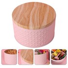 Organizer Box Cookie Tins with Lids Round Boxes for Cookies Container Pink
