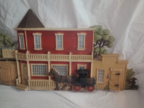 Vintage Old West Cowboy Town Wall Plaque Decor 1975 Burwood Products 53 1/2" L - Picture 4 of 12