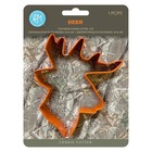 R&M International Polyresin Coated Deer Head 4-Inch Cookie Cutter, Orange