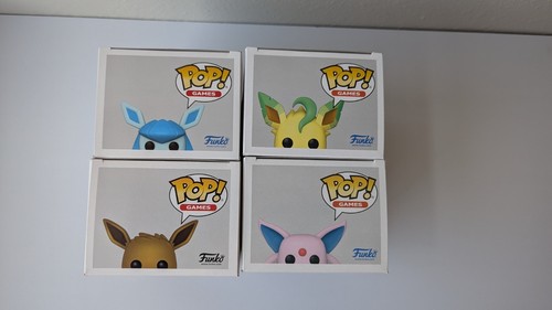 Funko Pop! Lot-Espeon, Glaceon, Leafeon & Eevee Pokemon Vinyl Figures Opened Box - Picture 2 of 6