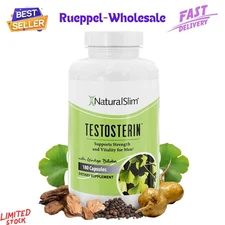 NaturalSlim Testosterin Men's Multivitamins Testosterone Booster 180 Capsules