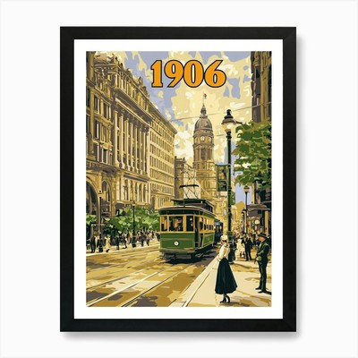 Aihrgdesign A Retro Reiseposter O gerahmtes Wandbild Poster Leinwanddruck Bild