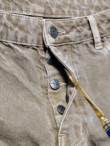 Ksubi Chitch Slim Fit Jeans - Size 32x32- Brown Denim Button Fly - Picture 6 of 12