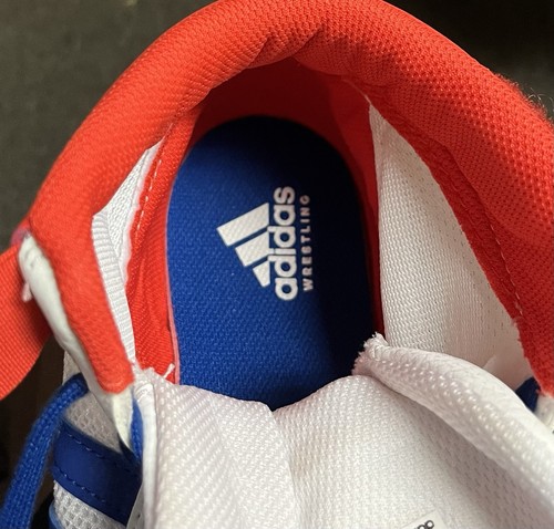 ADIDAS HVC 2 MENS ATHLETIC SHOES WRESTLING BOXING MMA RED WHITE BLUE SIZE 10 - Picture 8 of 8