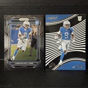 2022 Panini Chronicles Prizm Black Jameson Williams #PB-13 (RC) + Clear Vision