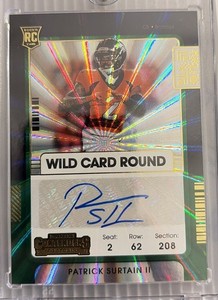 2021 Contenders Patrick Surtain II Wild Card Round Ticket Auto Rookie VAR #145