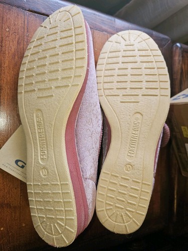 Zapatillas Foamtreads Jewel para mujer rosa polvorienta - terciopelo, correa ajustable, nuevas con etiquetas nuevas - Imagen 7 de 9