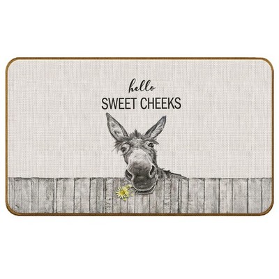 Hello Sweet Cheeks Bathroom Decor, Donkey Doormat, Funny Western Funny Donkey...