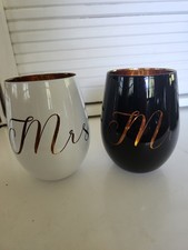 Xilaxila Mr and Mrs Wine Glasses Cool Engagement  Wedding Gifts for Couples NIB