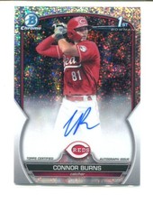 2023 Bowman Chrome Draft Connor Burns Sparkle Refractor Auto /71