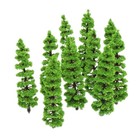10pcs Model Fir Tree Scenery Landscape Model (Green) Decor fir tree