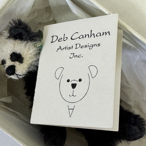 Deb Canham Panda Bear #2489/5000, colección Mohair (con etiqueta) bufanda verde - Imagen 4 de 7