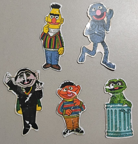 Vintage Sesamstraße Muppets Kühlschrankmagnete Oscar Grover Graf Bert & Ernie