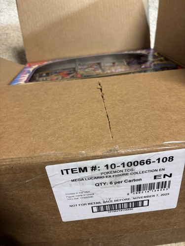Pokemon TCG Mega Lucario ex FIGURA COLECCIÓN CAJA ESTUCHE Sellado de Fábrica 6 Cajas - Imagen 2 de 2