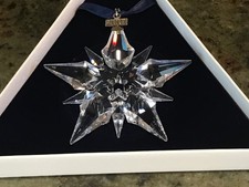 2001 LARGE Annual Swarovski Snowflake/Star Ornament NIB