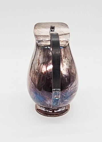 Jarra de agua con leche MCM alpaca plateada ALTA Dinamarca tapa con bisagras mango negro - Imagen 4 de 21