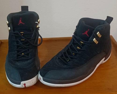 Air Jordan 12 XII Retro Reverse Taxi Mens Size 13 Black 130690-017 Shoes Sneaker