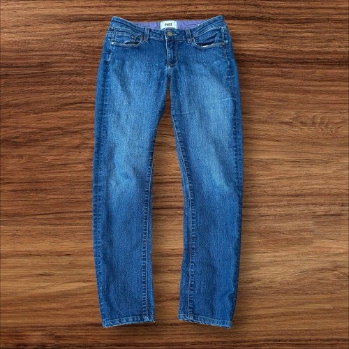 Jeans donna blu Paige Skyline skinny taglia 27 WA840 - Foto 2 di 10