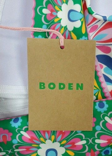 New Boden Porto V Neck Multicolor Dandelion Decor One Piece Swimsuit Size 8 - Picture 5 of 6