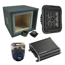 Kicker L7 10" 1000W Subwoofer 46L7T104 w/ Ported Sub Box  CXA800.1 Stereo Amp